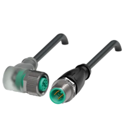 Connection cable V1-W-E8-BK0,6M-PUR-U-V1-G