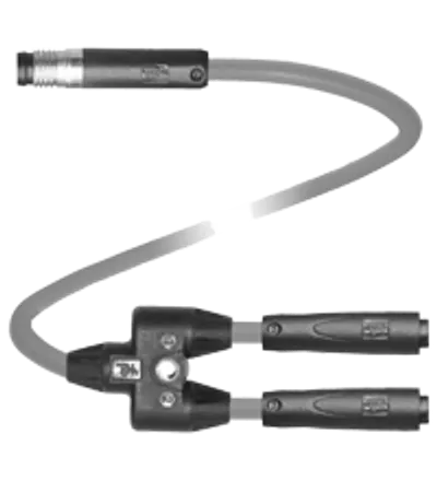 Pepperl Fuchs V3-GR-0,3M-PVC-TEE-0,3M-V3S-GR – Y connection cable