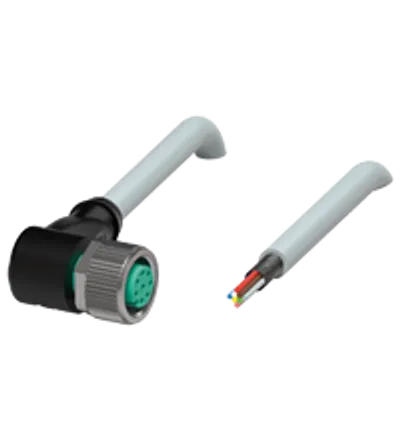 Pepperl Fuchs V19-W-2M-PUR-ABG – Cable socket, shielded