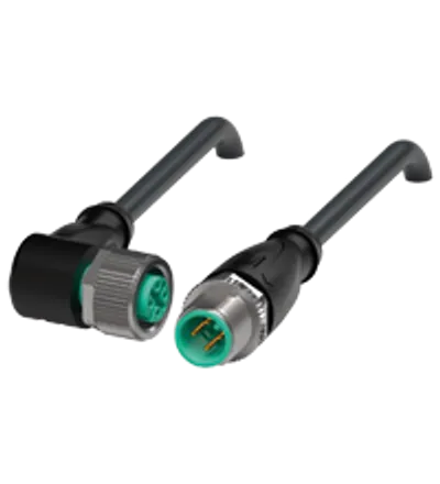 Connection cable, shielded V1-W-BK0,27M-PUR-U/ABG-V1-G