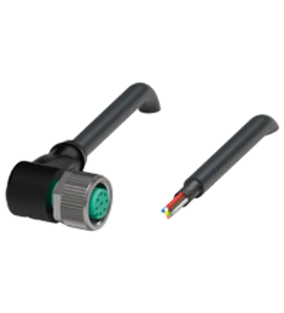 Cable socket, shielded V19-W-BK2M-PUR-U/ABG