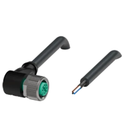 Cable socket, shielded V1-W-BK20M-PUR-O1S