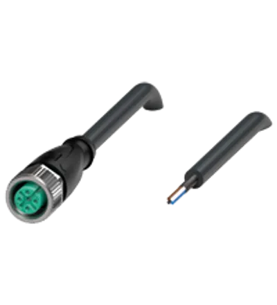 Cable socket, shielded V1-G-BK2M-PUR-O1S