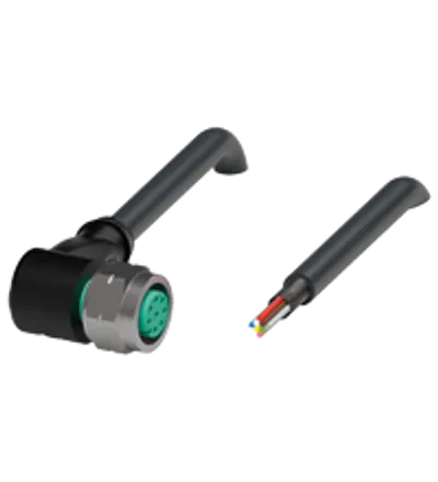 Cable socket, shielded V19-WV4A-3M-PUR-ABG0