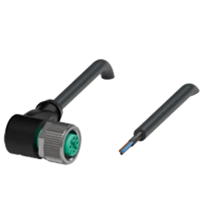Cable socket, shielded V11-W-BK10M-PUR-ABG