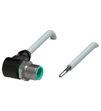 Cable connector, shielded V1S-W-10M-PUR-ABG0