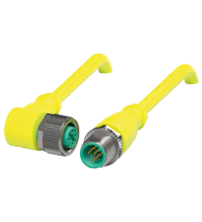 Connection cable V15-W-S-YE0,3M-PUR-A1-V15-G