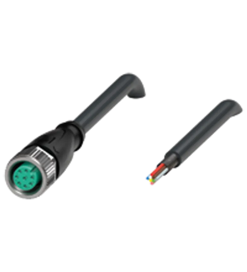 Cable socket, shielded V19-G-BK1,5M-PUR-U/ABG — photo 1 of 4