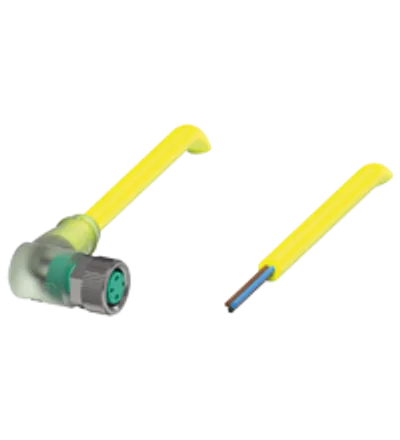 Female cordset V3-WM-E2-YE2M-PVC-U