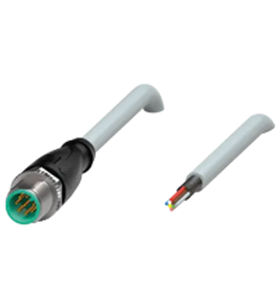 Cable connector, shielded V19S-G-10M-PUR-ABG