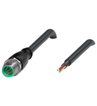 Cable connector, shielded V19S-G-BK5M-PUR-U/ABG