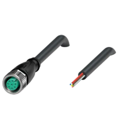 Female cordset V19-G-BK0,3M-PVC-U