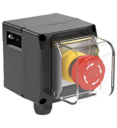 Pepperl Fuchs LRP1.D.E4MZAR.C.1 – Control Unit Ex e, Polyamide, Emergency Stop Button