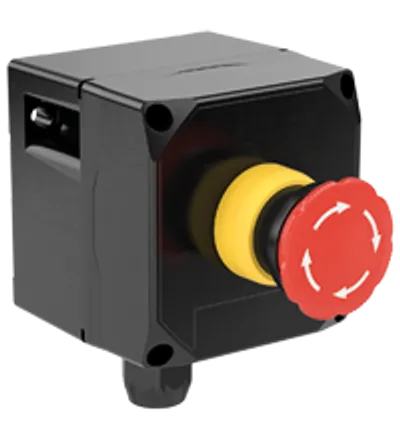 Pepperl Fuchs LRP1.D.E4CX.C.1 – Control Unit Ex e, Polyamide, Emergency Stop Button