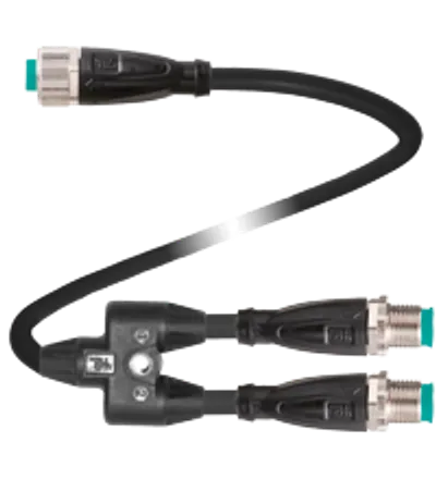 Y connection cable V1S-G-0,15-PUR-U-T-0,15-V1-G-Y