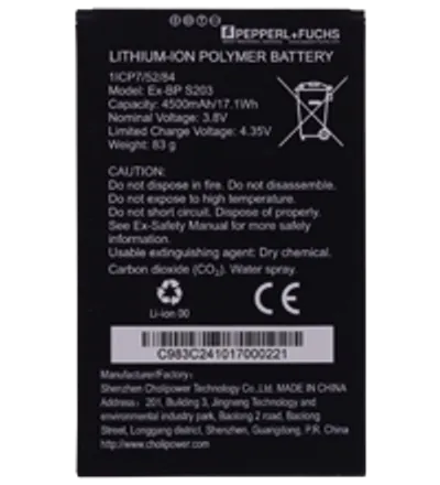 Pepperl Fuchs Ex-BP S203 – Battery pack