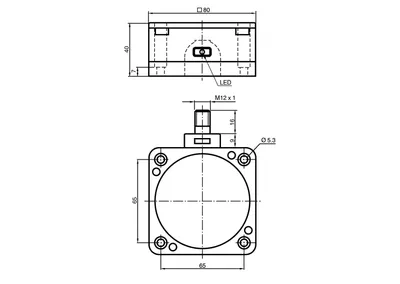 Pepperl Fuchs NCN50-FP-N0-P4-V1 – Inductive sensor Pepperl Fuchs NCN50-FP-N0-P4-V1 – Inductive sensor