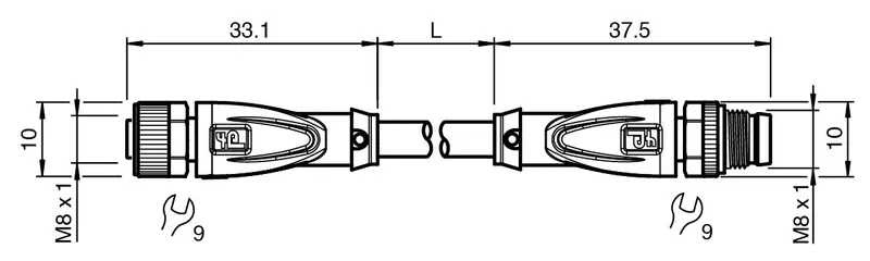 Connection cable V31-GM-BK3M-PUR-U-V3-GM — photo 3 of 4