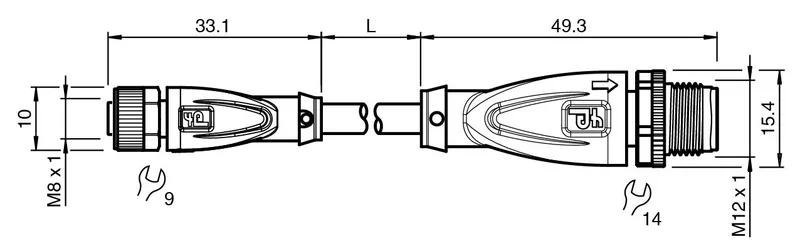 Connection cable V31-GM-BK2M-PVC-U-V1-G — photo 3 of 4