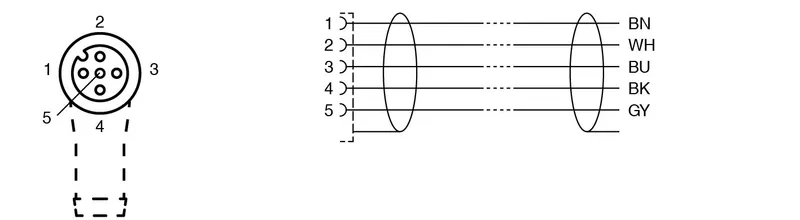 Cable socket, shielded V15-W-15M-PUR-ABG — photo 4 of 4