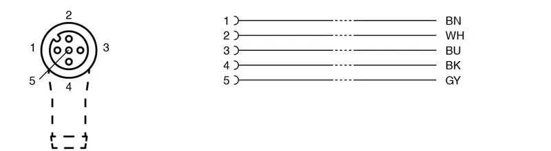 Female cordset V15-W-S-YE0,3M-PUR-A1 — photo 4 of 4
