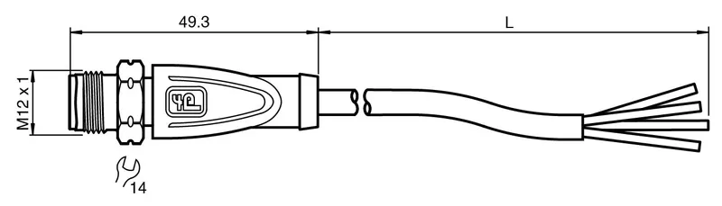 Cable connector V1S-GV4A-2M-PVC — photo 3 of 4