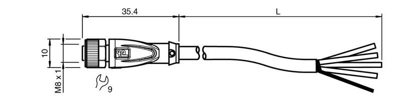 Cable socket, shielded V31-GM-BK5M-PUR-U/ABG — photo 3 of 4