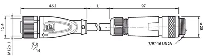 Pepperl Fuchs V1-G-BK5M-PVC-U-YV96S – Connection cable Pepperl Fuchs V1-G-BK5M-PVC-U-YV96S – Connection cable
