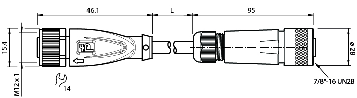 Pepperl Fuchs V1-G-BK5M-PVC-U-YV96 – Connection cable Pepperl Fuchs V1-G-BK5M-PVC-U-YV96 – Connection cable