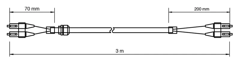 Fiber Optic Single-Mode Breakout Cable DATL-FO-SM-LC-LC-30-Y0 — photo 3 of 3