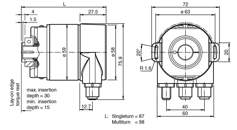 Pepperl Fuchs ES*58-EC – Multiturn absolute rotary encoder — photo 3 of 3