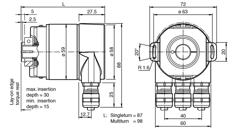 Pepperl Fuchs CSS58 – Singleturn absolute rotary encoder — photo 3 of 3
