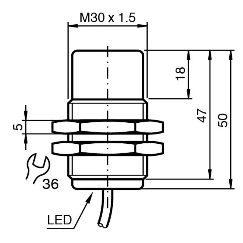 Inductive sensor NJ15-30GM50-A2-5M — photo 3 of 4