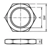 Nut LOCKNUT M16 NICKEL BRASS — photo 3 of 3
