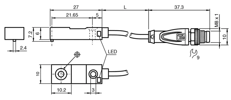 Inductive sensor NBN4-F29-E2-0,13M-V3-Y — photo 3 of 4