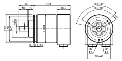Pepperl Fuchs ENA58IL-S10C4E-1416B17-RH5 – Absolute rotary encoder Pepperl Fuchs ENA58IL-S10C4E-1416B17-RH5 – Absolute rotary encoder