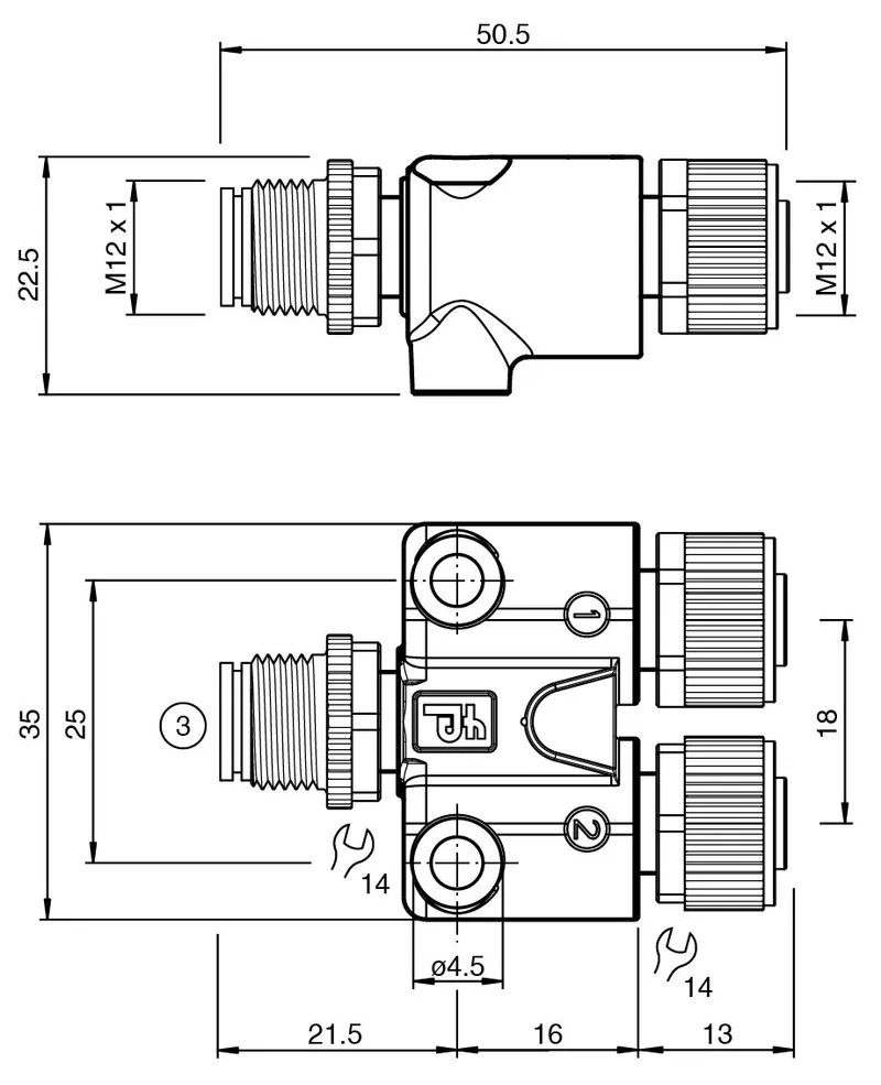 Pepperl Fuchs V15S-Y-TQ-V15/V15 – Y-Splitter — photo 3 of 4