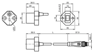 Pepperl Fuchs PMI14V-F112-U-IO-2M-V31 – Inductive positioning system