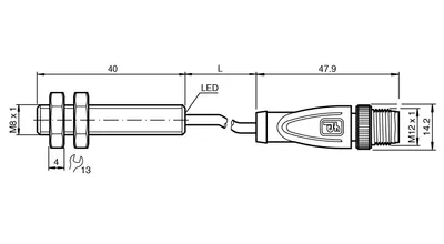 Pepperl Fuchs NBB1,5-8GM40-Z0-300MM-V1 – Inductive sensor