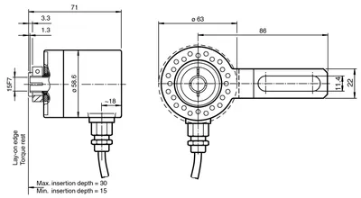 Pepperl Fuchs ENA58IL-R15YY5-1212SI2-RAY:01 – Absolute rotary encoder
