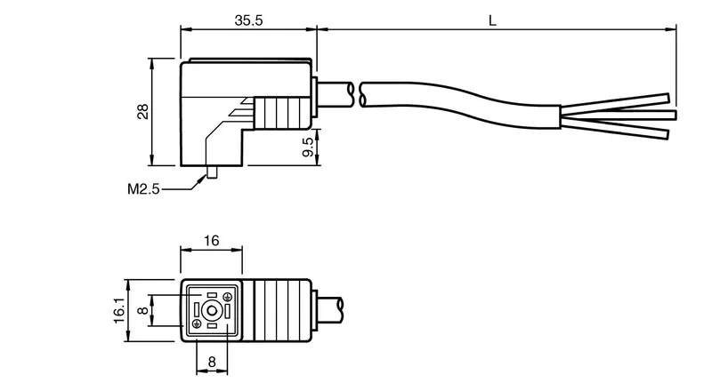 Valve Connector Cordset VMC-2+P/Z2-5M-PVC — photo 3 of 4