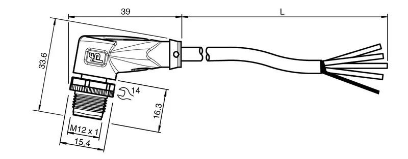 Cable connector, shielded V1S-W-10M-PUR-ABG0 — photo 3 of 4