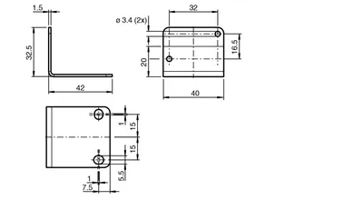 Pepperl Fuchs MH-F64-02 – Mounting plate