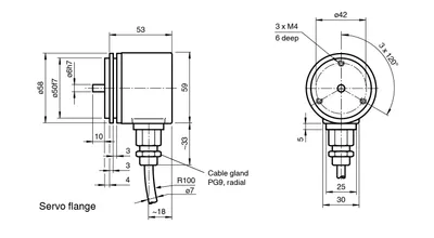 Pepperl Fuchs AVM58W-032K1R0G5-1212 – Multiturn absolute rotary encoder