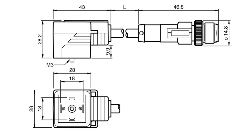 Valve Connector Cordset VMA-2+P/Z2-15M-PUR-V1-G — photo 3 of 4