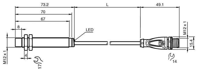 Inductive sensor NBN4-12GM70-A2-0,3M-PUR-V1 — photo 3 of 5