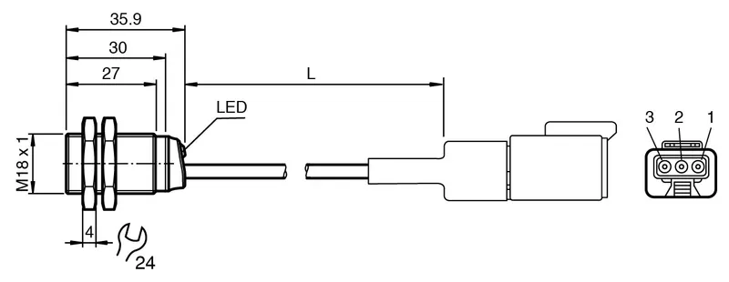 Inductive sensor NBB8-18GM30-E2-Y0308 — photo 3 of 4