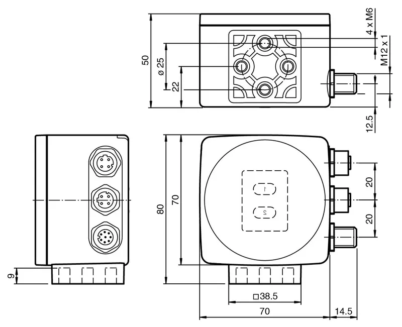 Optical reading head PXV100I-F200-B25-V1D — photo 3 of 4
