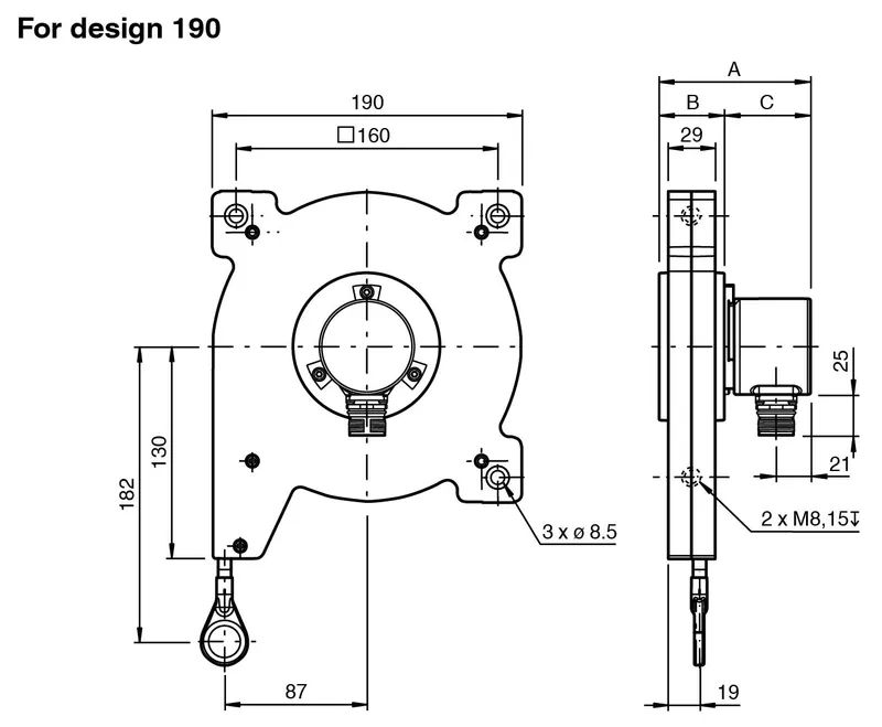 Pepperl Fuchs ECA10TL - SSI – Cable pull rotary encoder — photo 4 of 6
