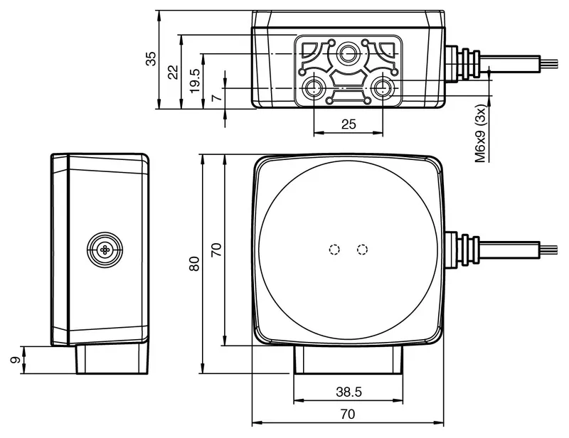 Optical reading head PXV100Q-F213-SSI-3M — photo 3 of 4